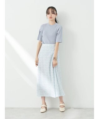 earth music&ecology ショルダーボタンリブニットプルオーバー Blue