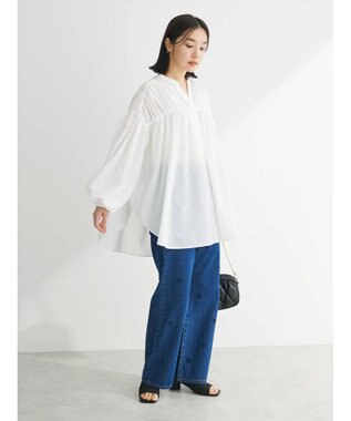 Green Parks シャーリングボリュームスキッパーチュニック Off White