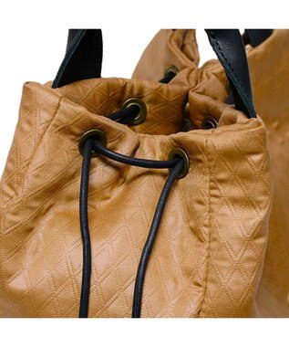 Regalo Felice 【形が変えられる / 大容量】巾着トート / REGALO CA(キャメル)