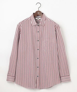 【キングサイズ・ストレッチ・イージーケア】ジャージーストライプシャツ
