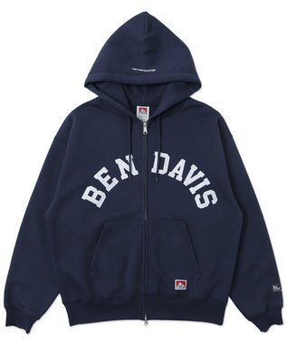 WEGO BENDAVISアーチロゴZIPパーカー ネイビー