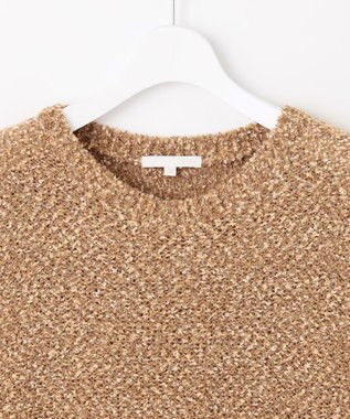 自由区 L 【カタログ掲載】ラメファンシーツイードニット ベスト キャメル系