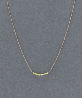 Phoebe 【金属アレルギー対応】サニージェムラインアーチネックレス/天然石/サージカルステンレス イエロー