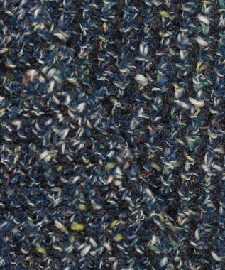 自由区 ミックスツイードニット  ベスト リッツブルー系