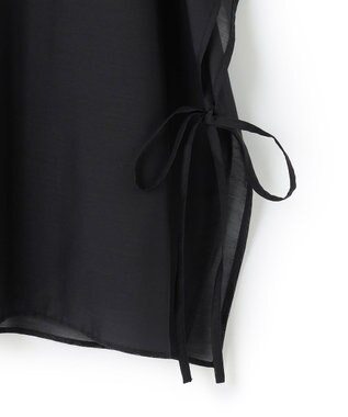 UNFILO L 【洗える】シアーレイヤード Tシャツ ブラック