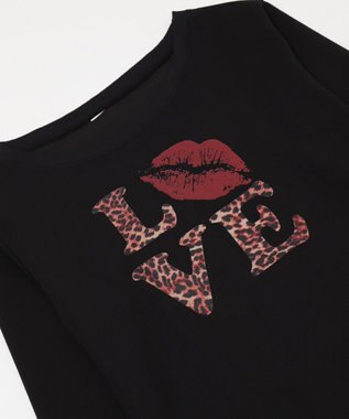 WEGO レオパードロゴオフショルSWT ブラック