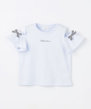 ANY KIDS 【綿100%】オンオフショルダー Tシャツ 【新色】サックスブルー