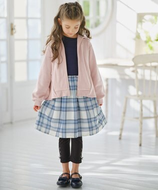 組曲 KIDS 【18-21㎝】かんたんストラップ バレエシューズ ネイビー系