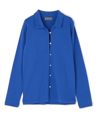 uncrave プレーンジャージー カーディガン ブルー