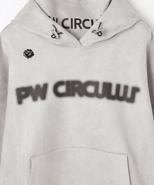 PW CIRCULUS 2025 NEW！【手洗い洗濯可】【WOMEN】キャットグラフィック スエードライク デタッチャブルフーディ ゴルフウェア レディース グレー系