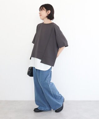 Green Parks テープパイピングリップルプルオーバー Gray