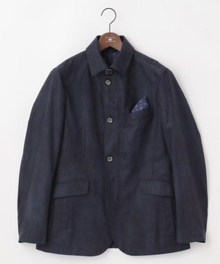 JOSEPH ABBOUD 【軽量/スウェードタッチ】ライトスウェードジャケット ネイビー系