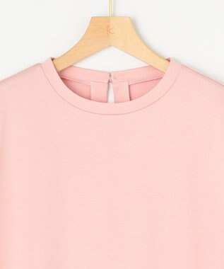 組曲 【汗ジミ防止・撥水】GIZAプレーティング天竺フレンチスリーブ カットソー ピンク系