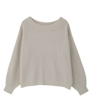 earth music&ecology パウダーシャギー畦プルオーバー Light Gray