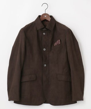 JOSEPH ABBOUD 【軽量/スウェードタッチ】ライトスウェードジャケット ダークブラウン系