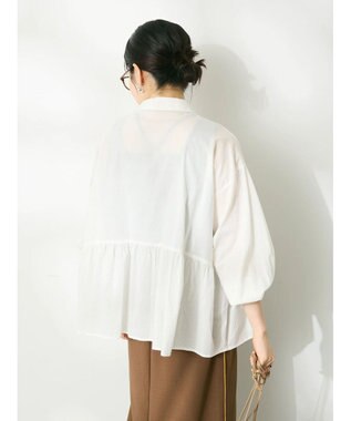 CRAFT STANDARD BOUTIQUE ペプラムブラウス（長袖） Off White