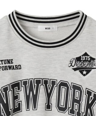 WEGO NEWYORKラインリブスウェット 杢グレー