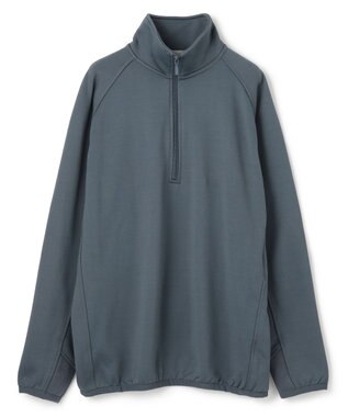 UNFILO MENS 【男女兼用】ナイロン裏毛 ハーフジップ ブルー
