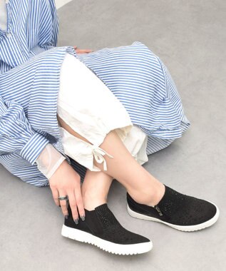 Bridget Birkin 【Round About】ラインストーンインヒールスニーカー