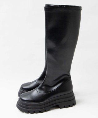 WEGO ボリュームロングブーツ ブラック