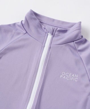 OP／FILA 【Ocean Pacific】フルジップ OPロゴラッシュガード ラベンダー