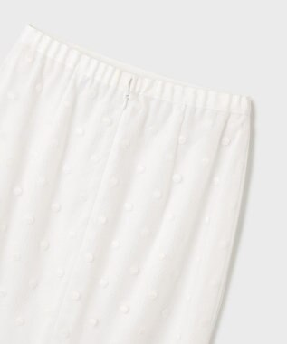 GRACE CONTINENTAL ドットチュールタイトスカート ホワイト