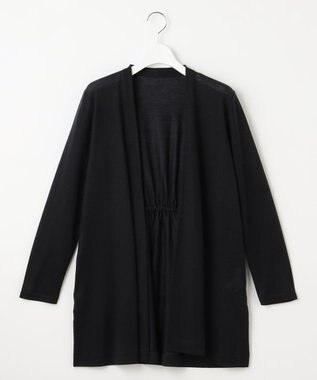 J.PRESS LADIES セルロースジャージー ロング カーディガン ネイビー系