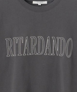 23区 【SLOW/一部店舗限定】MVSコットン フレア袖 ロゴTシャツ グレー系