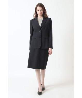 DAKS ウールタイトスカート ネイビー