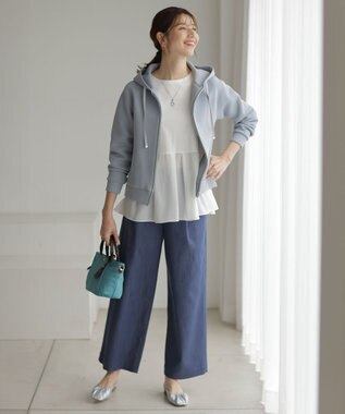 J.PRESS LADIES 【WEB限定カラーあり】スムースジャージー フレアー カットソー ホワイト系