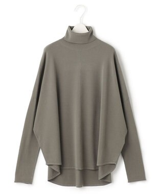ICB 【洗える】 ヴィスコースワイド タートルネックプルオーバー アッシュカーキ系