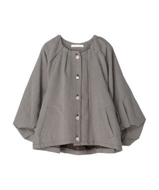 Green Parks ・ｆｕｒｒｙ　ｒａｔｅ　ヘリンボーンタックジャケット Brown