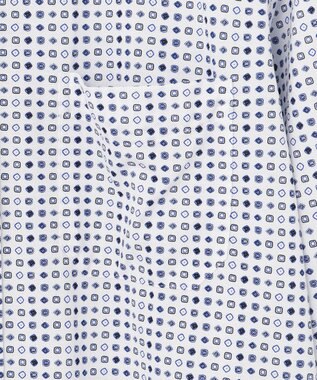 JOSEPH ABBOUD 【快適な着心地】コンパクトジャージー鹿の子プリント シャツ サックスブルー系5