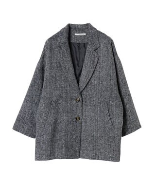 Green Parks ・ＥＬＥＮＣＡＲＥ　ＤＵＥ　ヘリンボーンミドルコート Gray