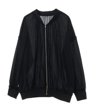 AMERICAN HOLIC リバーシブルシフォン×チュールブルゾン Black