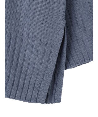 earth music&ecology アンチピリングリブハイネックチュニック Blue