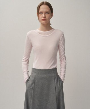 ATON TENCEL SILK CIRCULER RIB | クルー＆クルーレイヤード