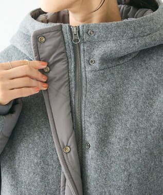 CRAFT STANDARD BOUTIQUE キルト切替フードコート Gray