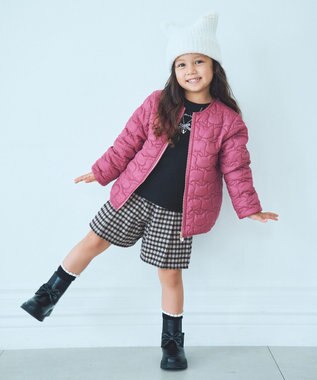 ANY KIDS チェック柄 ショートパンツ ブラック×チェック