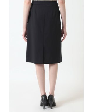 DAKS ウールタイトスカート ネイビー