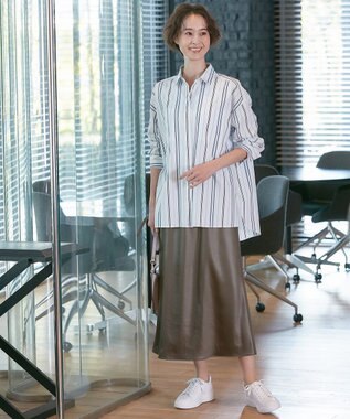 自由区 【XSサイズ～/洗える】SOMELOSシャーティング シャツブラウス スカイブルー系1