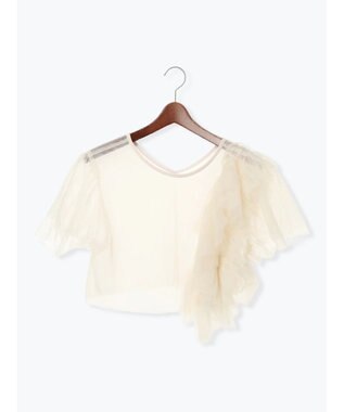 Te chichi 【セレモニーアイテム】チュールフリルレイヤードボレロ オフホワイト
