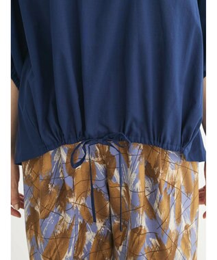 Green Parks ランタンスリーブブラウス Navy