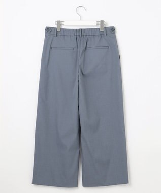 J.PRESS LADIES 【WEB限定カラーあり・セットアップ対応・洗える・撥水・防汚】コットンFITTYシャーク ワイド アンクル パンツ ダルブルー系