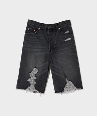 GRACE CONTINENTAL クラッシュハーフパンツ ブラック