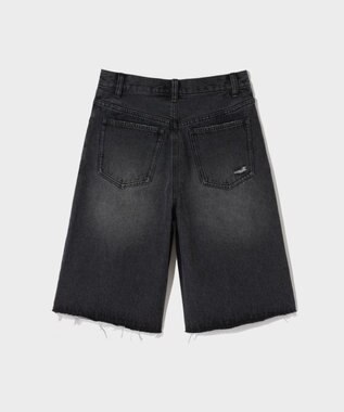 GRACE CONTINENTAL クラッシュハーフパンツ ブラック