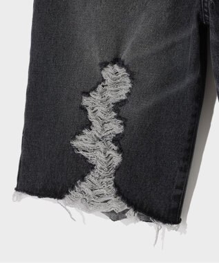 GRACE CONTINENTAL クラッシュハーフパンツ ブラック