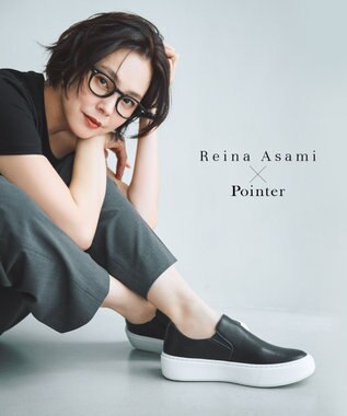 Pointer 【浅見れいなさん×Pointerコラボ】日本製 本革スリッポン
