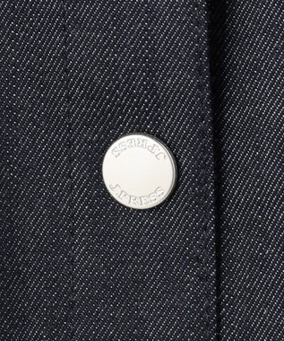 J.PRESS LADIES S セルロースシャンブレー ジャケット ネイビー系