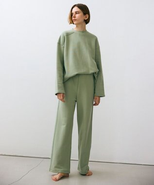 BEIGE， 【BEIGE,ecru/WEB限定・洗える】LOOP BACK / コットンスウェットリブトップス Leaf